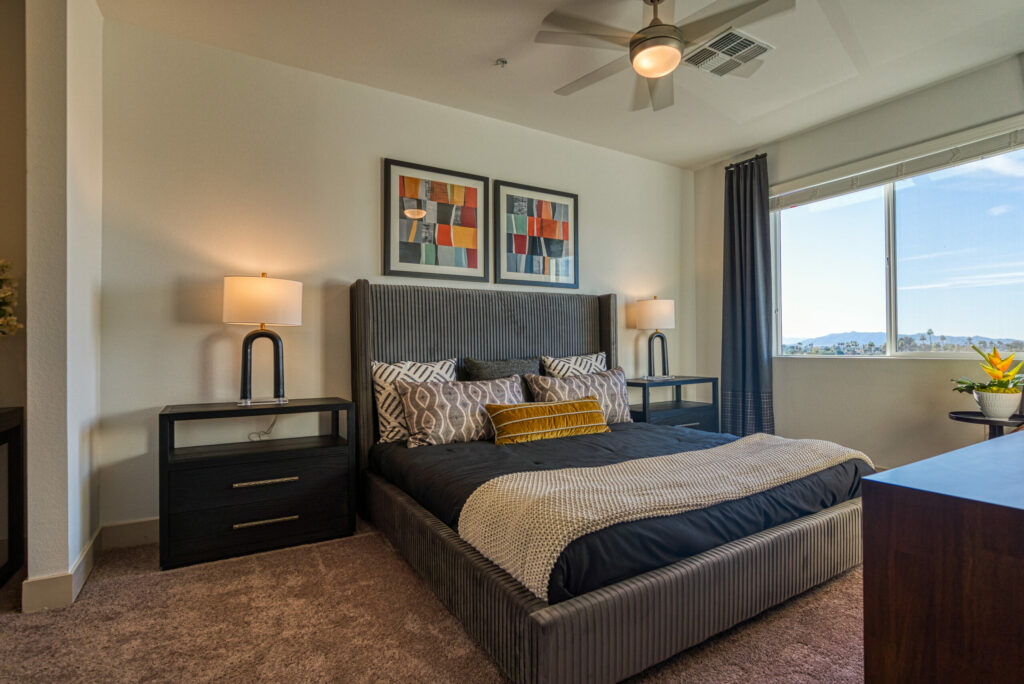 Bedrooms Fit for Kings - luxury apartment spacious bedroom with upscale features
